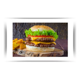 Painel Adesivo Lanche Hamburguer Salada Food Truck Trailer