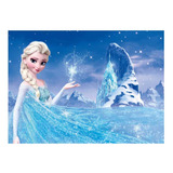 Painel Banner Lona Fosca Festa 1 00 X 1 50 Frozen Anna Elsa