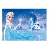 Painel Banner Lona Fosca Festa 1 00 X 1 50 Frozen Anna Elsa