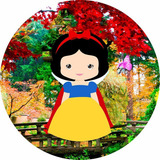 Painel Branca De Neve Cute Redondo 1 50 X1 Elástico C 50