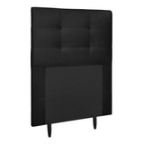 Painel Cabeceira Cama Box Solteiro Luna 0 90cm Suede Preto