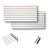 Painel Canaletado 0 61 X 1 22 Branco 3 Peças 50 Ganchos
