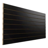 Painel Canaletado Preto 61x137 Mdf 18mm Gancho Canaleta