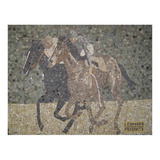 Painel Corrida De Cavalos Em Mosaico 150x200
