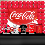 Painel De Festa Infantil Coca Cola Coke + Display + Fita