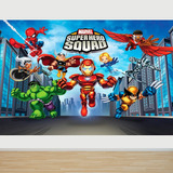Painel De Festa Infantil Marvel Super Hero Squad 1,80x1,20