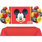 Painel De Festa   Toalha De Mesa   25 Balões Tema Mickey