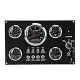 Painel De Indicadores Digitais Painel De Pressão De óleo Indicador De RPM Nível De Combustível Temperatura Da água Tensão Luz De Fundo De 7 Cores Para RV Barco Iate