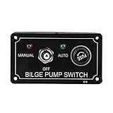 Painel De Interruptor Painel De Interruptor De Bomba De Esgoto Acouto 12V DC LED Indicador De Interruptor De Bomba De Esgoto Manual Desligado Automático Para Barco Marinho