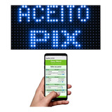 Painel De Led Letreiro Digital Mensagem Texto 2 Linhas Wifi
