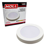 Painel De Led Plafon De Sobrepor Redondo 18w Luz 3000k Branco Quente 20 5cm Bivolt Noll