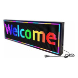 Painel De Mensagens Letreiro Led Rgb Digital Wifi 70x20cm