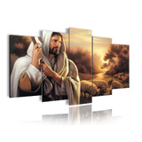 Painel De Parede Mdf Jesus Cristo Alta Resolução 105x60 5pçs