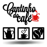 Painel Decorativo Cantinho Do Café Com Quadros Mdf Xícara Cantinho Xícara Vermelha