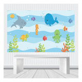 Painel Decorativo De Festa Fundo Do Mar 1 80 M X 1 30 M
