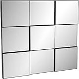Painel Decorativo Quadriculado Espelhado De 75cm Dalla Costa Preto Brilho