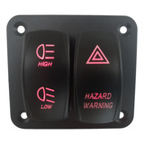 Painel Elétrico 2 Botões Led Carro Caminhão Jipe Vermelho