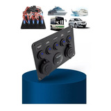 Painel Elétrico 5 Chaves 2 Usb Com Voltímetro Lancha Barco