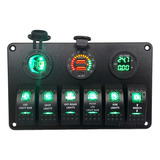 Painel Elétrico 6 Botões Led 1 Usb Carro Caminhão Jipe Vd