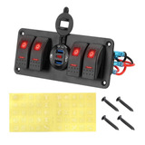 Painel Elétrico De Led 4 Botões 2 Usb Volt p barcos buggy 