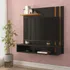 Painel Estante Home Street Para Sala Quarto Apartamento Tv Até 32 Polegadas Com Nicho E Prateleira Preto