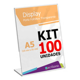 Painel Expositor A5 L Acrílico Da Acrilzano 15x21 Kit 100un 