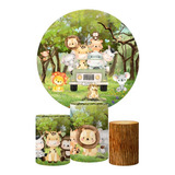 Painel Festa Redondo 3 Capa Para Cilindro C elastico 4pcs