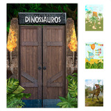 Painel Festa Retangular Dinossauros Casadinho Tecido 1 5x2 2