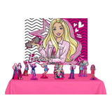 Painel Festa Tema Barbie   8 Displays   Toalha De Mesa