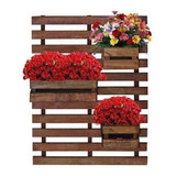 Painel Floreira Jardim Vertical 50 X 80 Cm Tabaco C Cachepo