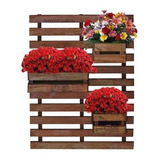 Painel Floreira Jardim Vertical 60 X 80 Cm C 3 Vasos 