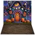 Painel Fotográfico Halloween Em Tecido 1,20x1,70 - Ffh-113 Cor Casa Monstro Desenho Impresso Vertical