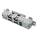 Painel Frontal Universal Para Gabinetes Atx Usb Audio Cor Cinza