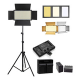 Painel Iluminador Proled 600 Bi 45w Tripé Bateria Carregador