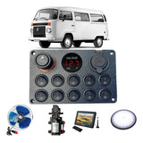 Painel Interruptor Eletrico Usb Motorhome Barco 10 Botõe