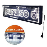 Painel Led Letreiro Luminoso Wi fi Digital 68×20 Alto Brilho