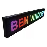 Painel Led Letreiro P10 100 X 20cm Rgb Interno Wifi