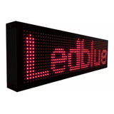 Painel Letreiro De Led 100x20 Usb Vermelho Uso Interno Usb