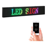 Painel Letreiro Digital Led Rgb Wifi Prova Dagua 70x20cm