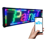 Painel Letreiro Iluminação Colorida Led Wifi Flash Animação