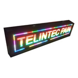 Painel Letreiro Led P5 Digital 70x20 Rgb Colorido Externo