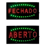Painel Letreiro Luminoso Led 2 Em 1 Aberto Fechado