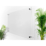 Painel Lousa Quadro De Aviso De Vidro Incolor 120x100cm 6mm Liso