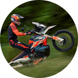 Painel Motos 50x50 Redondo Tecido Sublimado Com Elastico