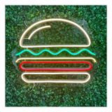 Painel Neon Led Hamburguer Decoração Lanchonete