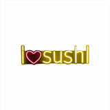 Painel Neon Led I Love Sushi