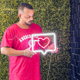 Painel Neon Led Like Curtir Instagram