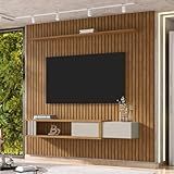 Painel Para Tv Até 85 Polegadas Ripado Com 1 Gaveta E Nicho Multimóveis Cr45283 Naturalle-off White