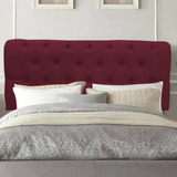 Painel Paris Botão Capitonê 160cm Queen Size Suede Bordô