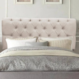 Painel Paris Capitonê 160cm Queen Size Suede Bege